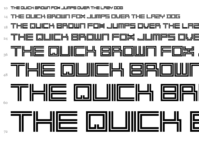 2 Lines font waterfall